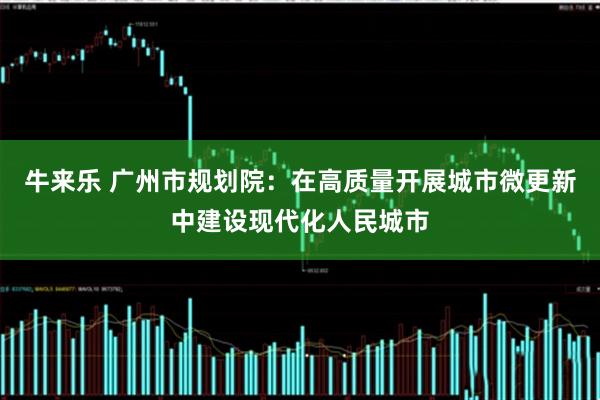 牛来乐 广州市规划院：在高质量开展城市微更新中建设现代化人民城市